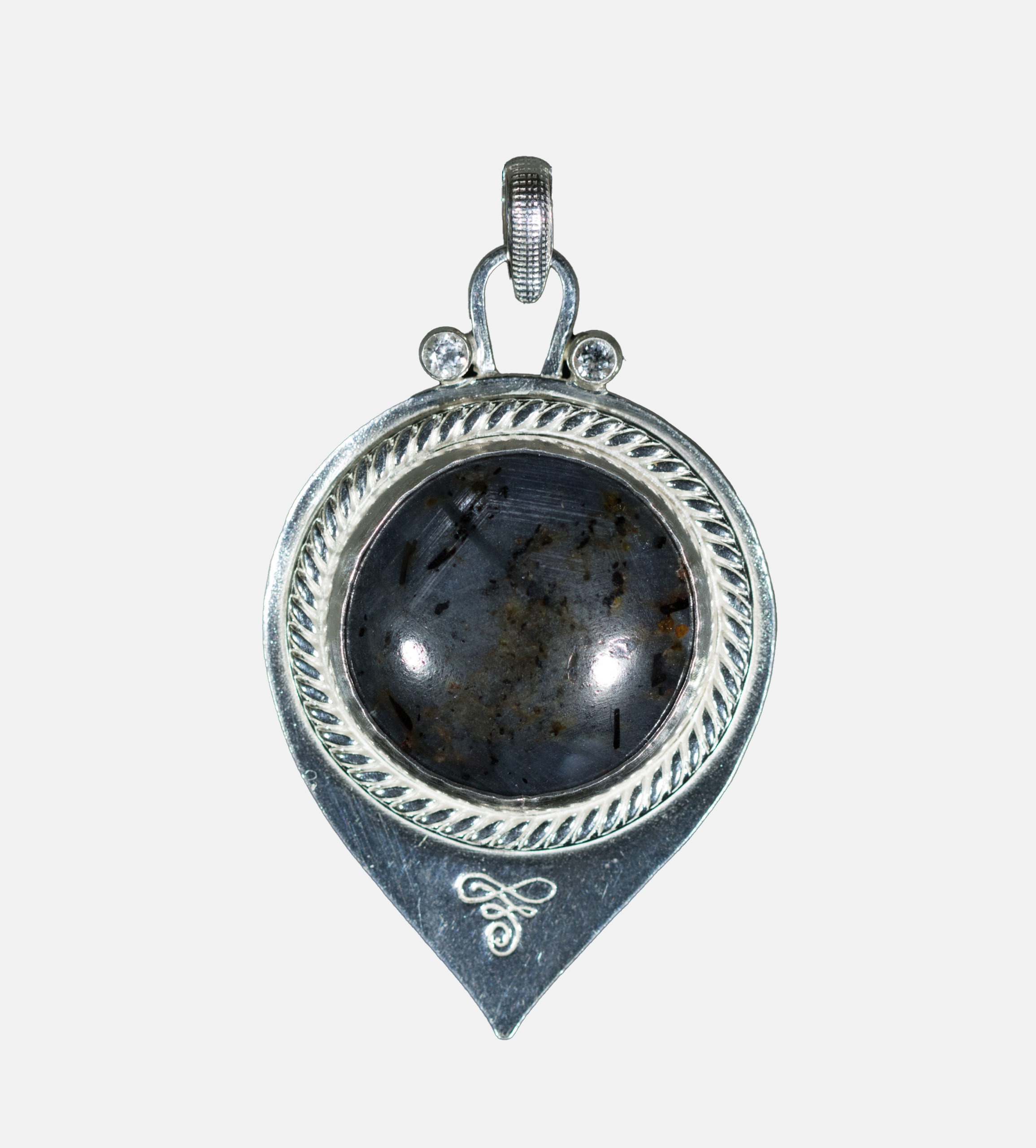 Silver and Sapphire Pendant