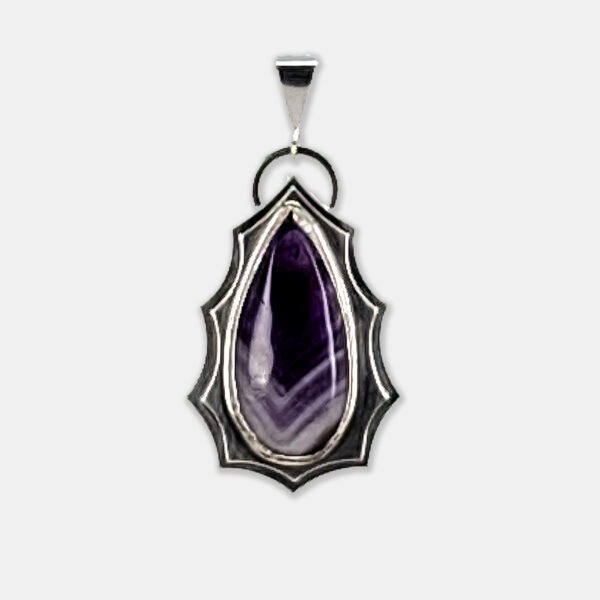 Chevron Amethyst Pendant